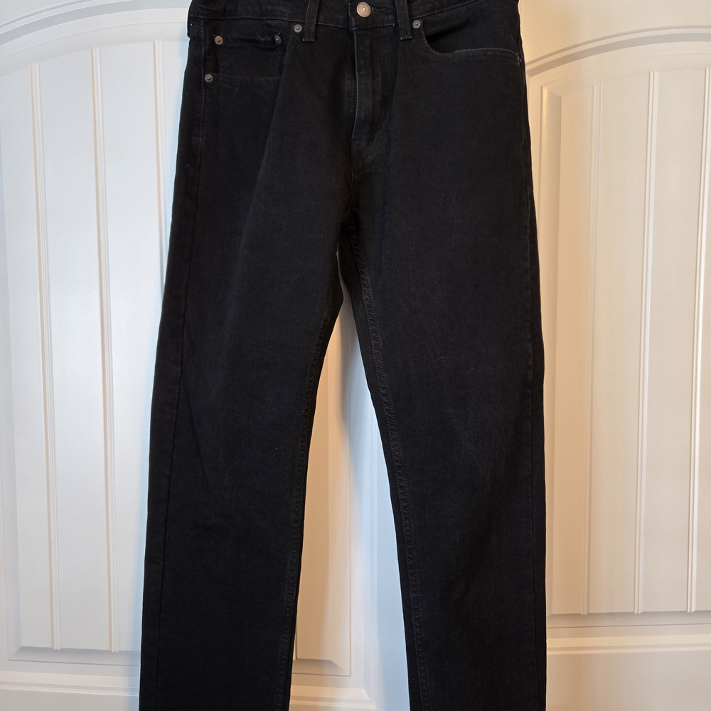 Levi's Men's Dark Black Straight Jeans
